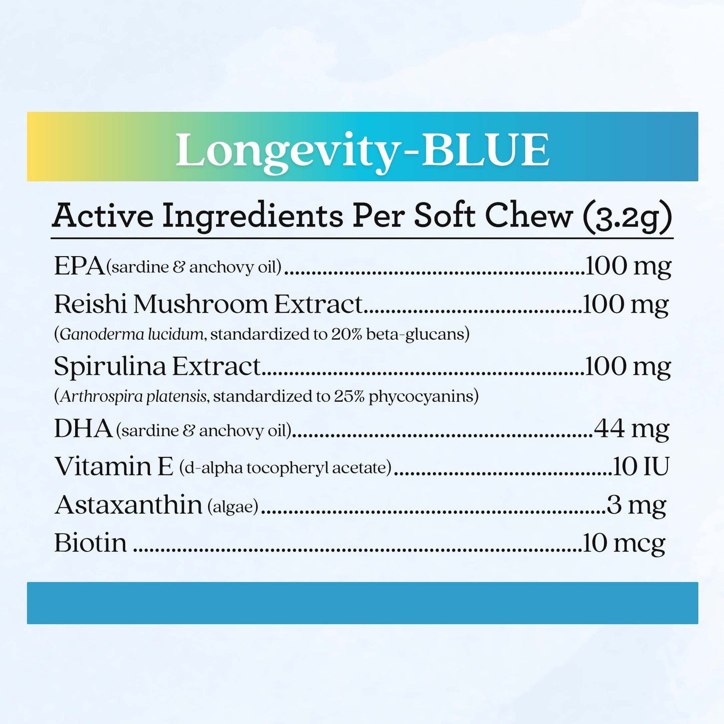 Longevity-BLUE Soft Chews