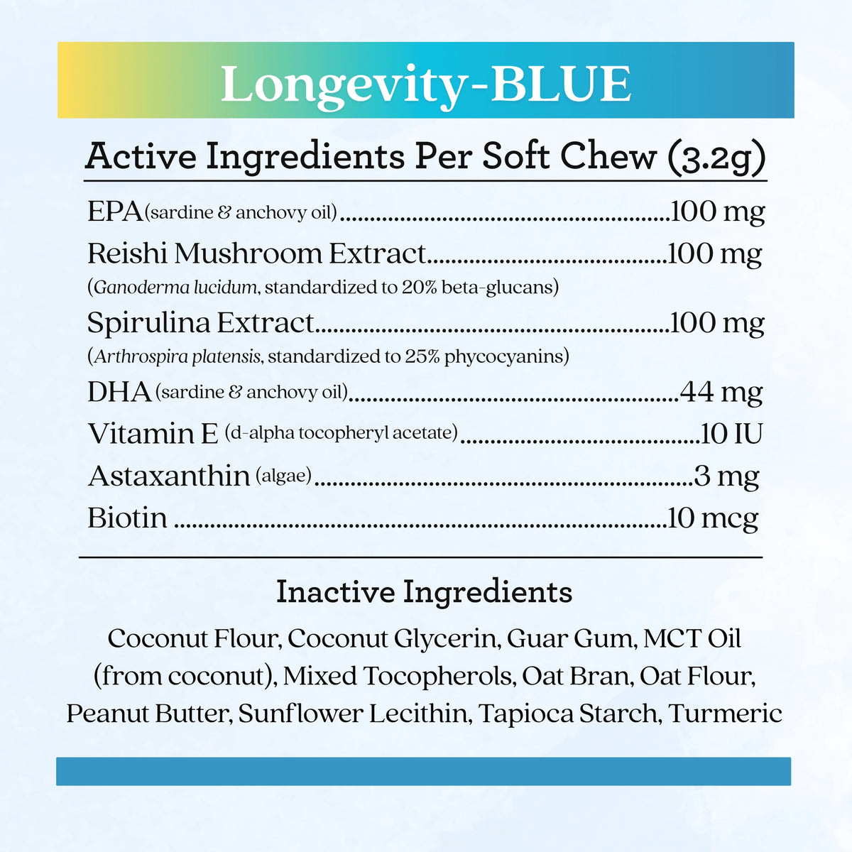 Longevity-BLUE Soft Chews